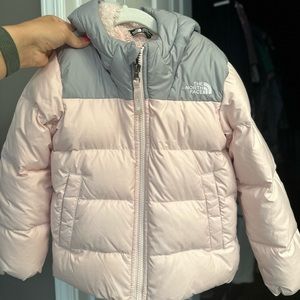 Toddler girls north face down jacket. Size 5. Great condition.